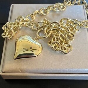 Gold Heart Pendant Necklace